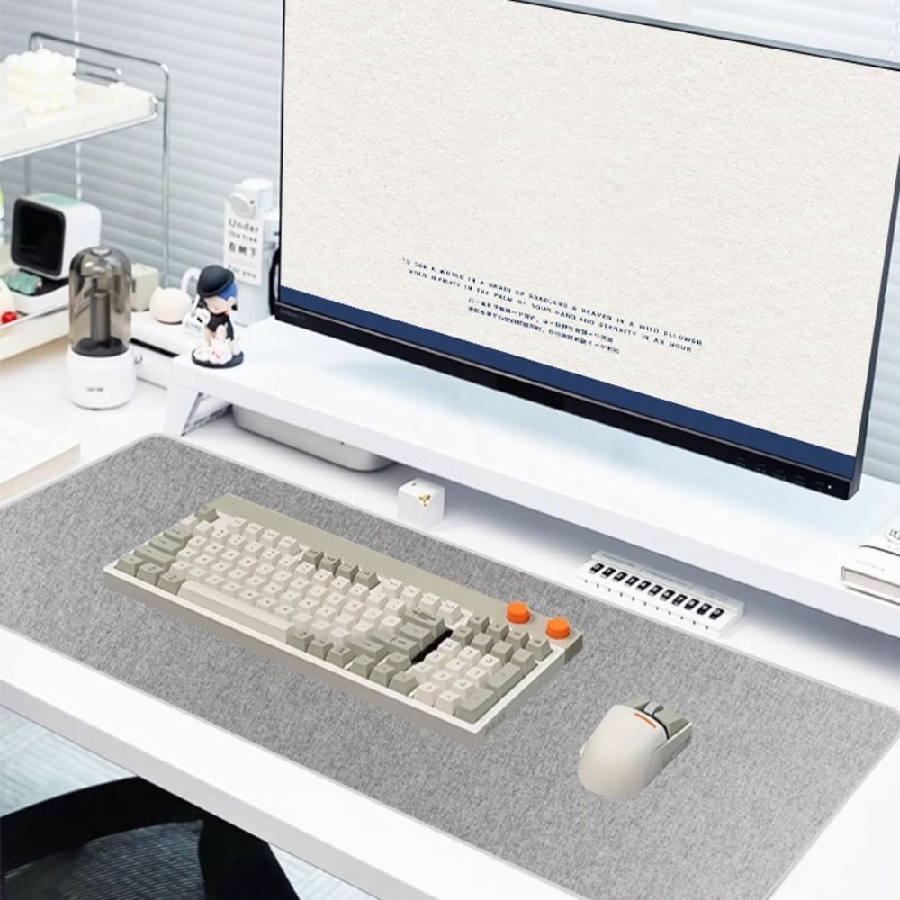 Laptop Mouse - Moderne linnen muismat antislip rubberen toetsenbord