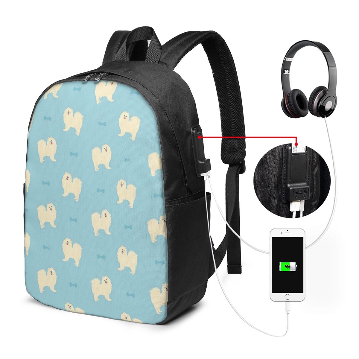 Samoyed Dog Backpack Reistas v - Laptop Bag recensie en prijs